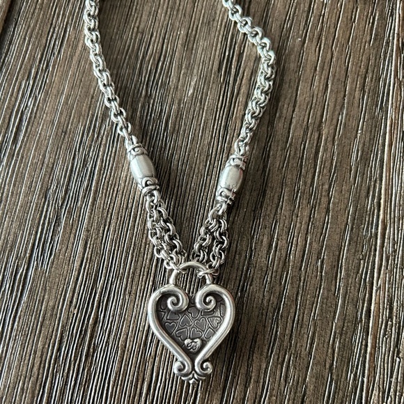 Brighton Blair Heart Shaped Pendant Necklace with Retired Rolo Chain. - Picture 3 of 5
